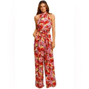 Rebecca Vallance floral halter jumpsuit